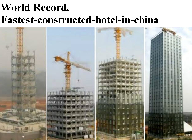 بناء فندق 30 طابقا في 15 يوما في الصين Building a 30-Story Hotel in 15 days in China  Fastest-building-ever-built-china