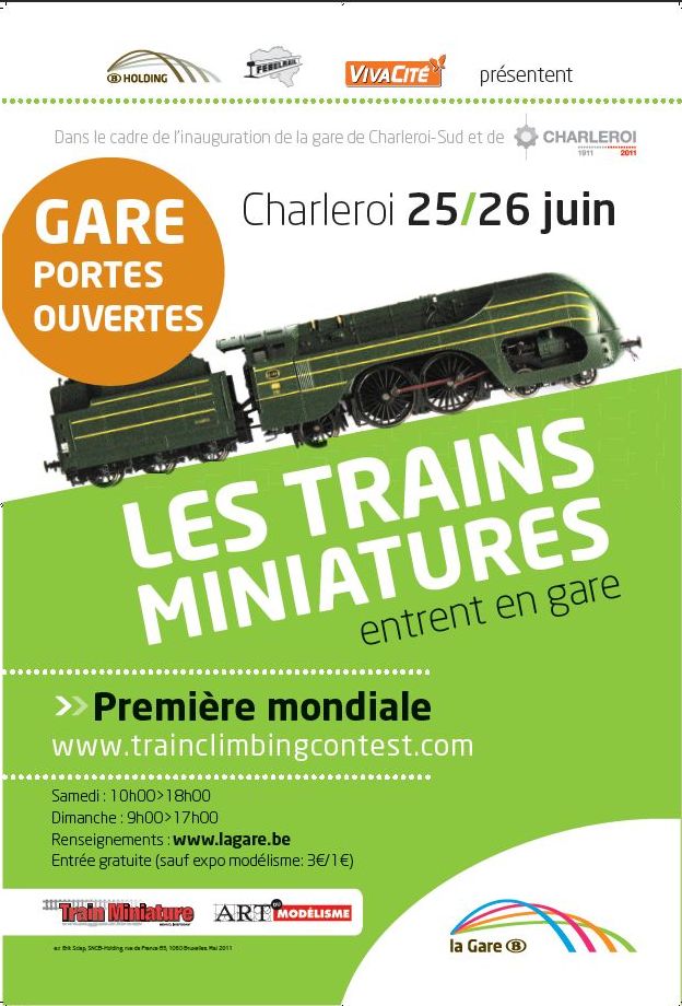 Gare Charleroi rénovée, 25.26/juin, Réseau N Balegem Charleroi_gare