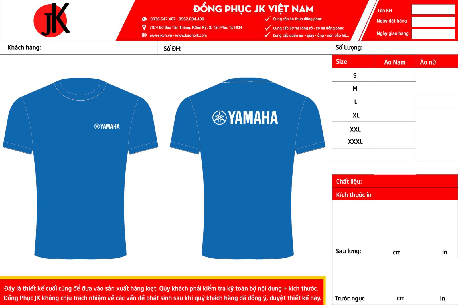 Áo Thun Đồng Phục - Yamaha Ao-thun-dong-phuc-garage-xe-yamaha