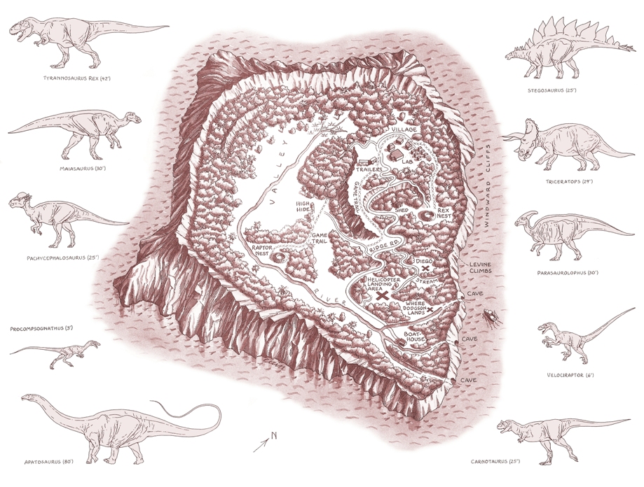 ¿El libro de Jurassic Park tenía ilustraciones?¿Donde las puedo encontrar? Map02