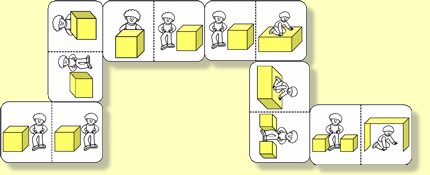 Esercizi per acquisire la capacità di orientarsi ed integrarsi nello spazio Domino-positions