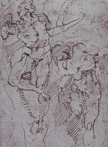 لوحات خالدة Michelangelo_crucified_human_detail