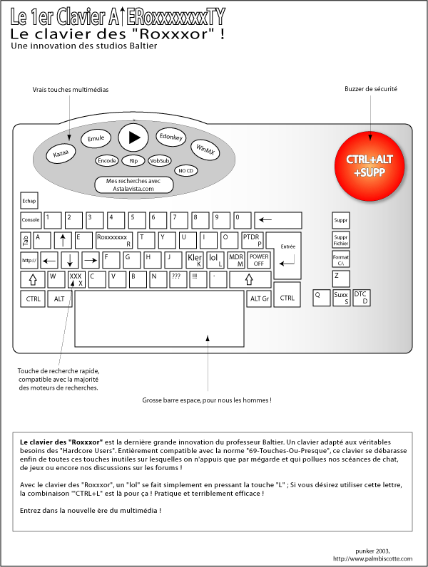 Un peu d'humour geek! Clavier