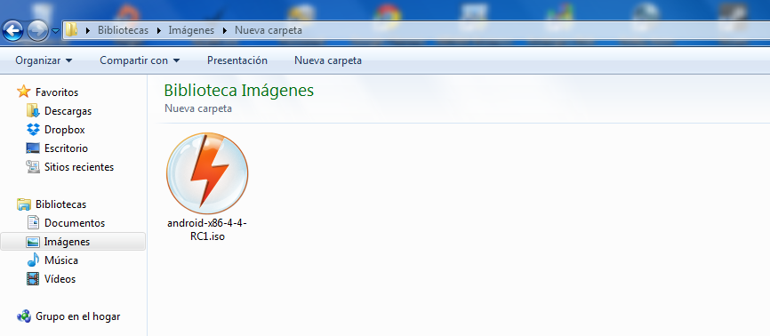 Instalar Android x86 en el ordenador DA4