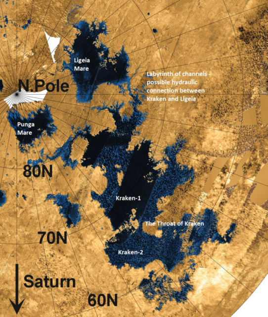 Navegando por el estrecho del mar Kraken de Titán B27