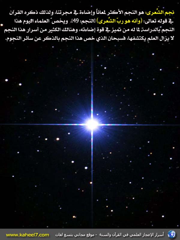 صورة وآية: نجم الشعرى  Star