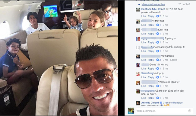 Fan Việt "làm loạn" trang facebook của Ronaldo 1-1468337558472