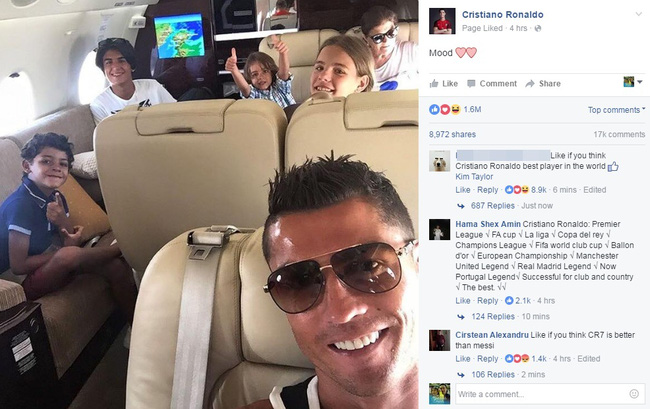 Fan Việt "làm loạn" trang facebook của Ronaldo Ron-1468336725049