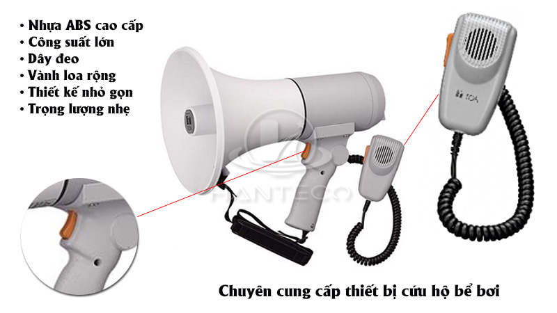 Mua loa cầm tay công suất lớn, loa cầm tay mini cứu hộ bể bơi uy tín Loaphongthanhcamtay