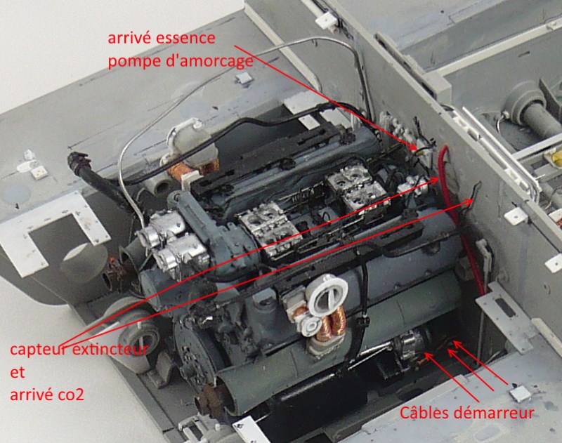 182 King Tiger 2 in 1 - TRUMPETER 00910 - 1/16ème - Page 8 Cables-moteur