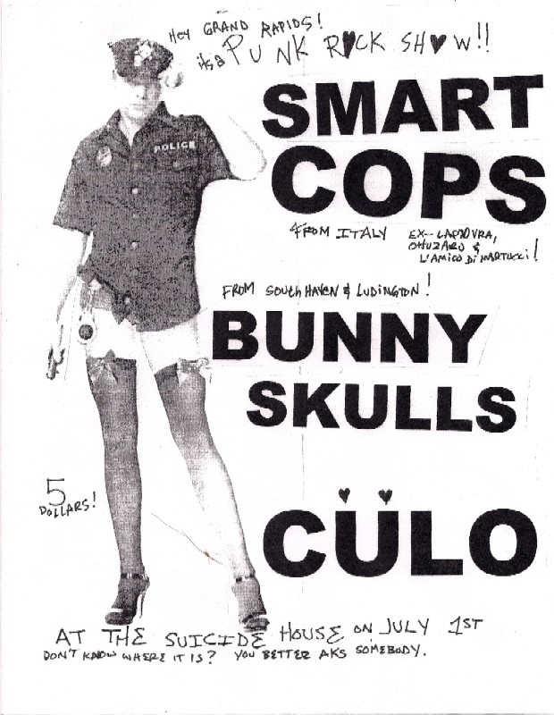 Smart Cops (Italy, ex-La piovra) / Culo / Bunny Skulls @ Suicide House, Grand Rapids SMARTCOPS