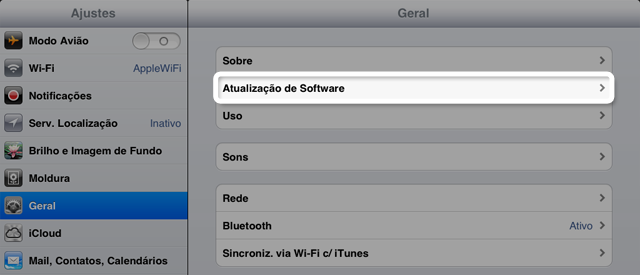 Como atualizar seu iPhone, iPad ou iPod Touch HT4623-ipad-update--pt_BR