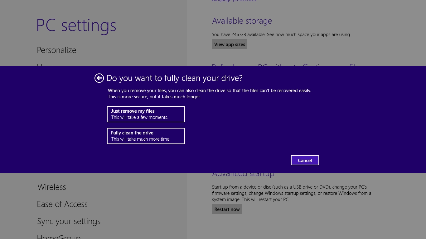 Windows 8-如何還原至出廠預設狀態 A6709f64-a6fd-46bc-a8a7-3937443bacf7