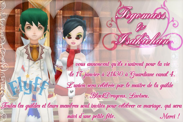 ~Le Mariage de Tegomass et Isakichan (si, si!)~ Fairepart