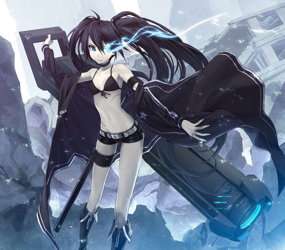 ¤ [ Mi Ficha: Dark Miku Izumi ] ¤ Konachan.com%20-%2062885%20black_rock_shooter%20black_rock_shooter_%28character%29%20gun%20scar