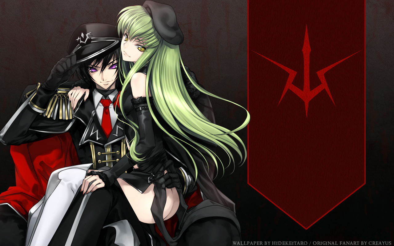 dedico a usuario leluch Konachan.com%20-%2073098%20ass%20black_hair%20boots%20cc%20code_geass%20gloves%20green_hair%20hat%20lelouch_lamperouge%20long_hair%20nopan%20purple_eyes%20short_hair%20signed%20tie%20uniform%20yellow_eyes