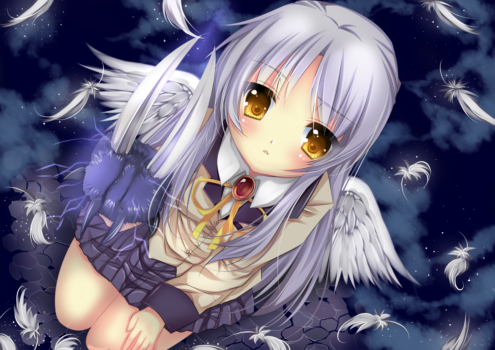 Happy Birthday Belsfir Konachan.com%20-%2077379%20angel_beats%21%20duji_amo%20feathers%20gray_hair%20long_hair%20skirt%20tachibana_kanade%20wings%20yellow_eyes