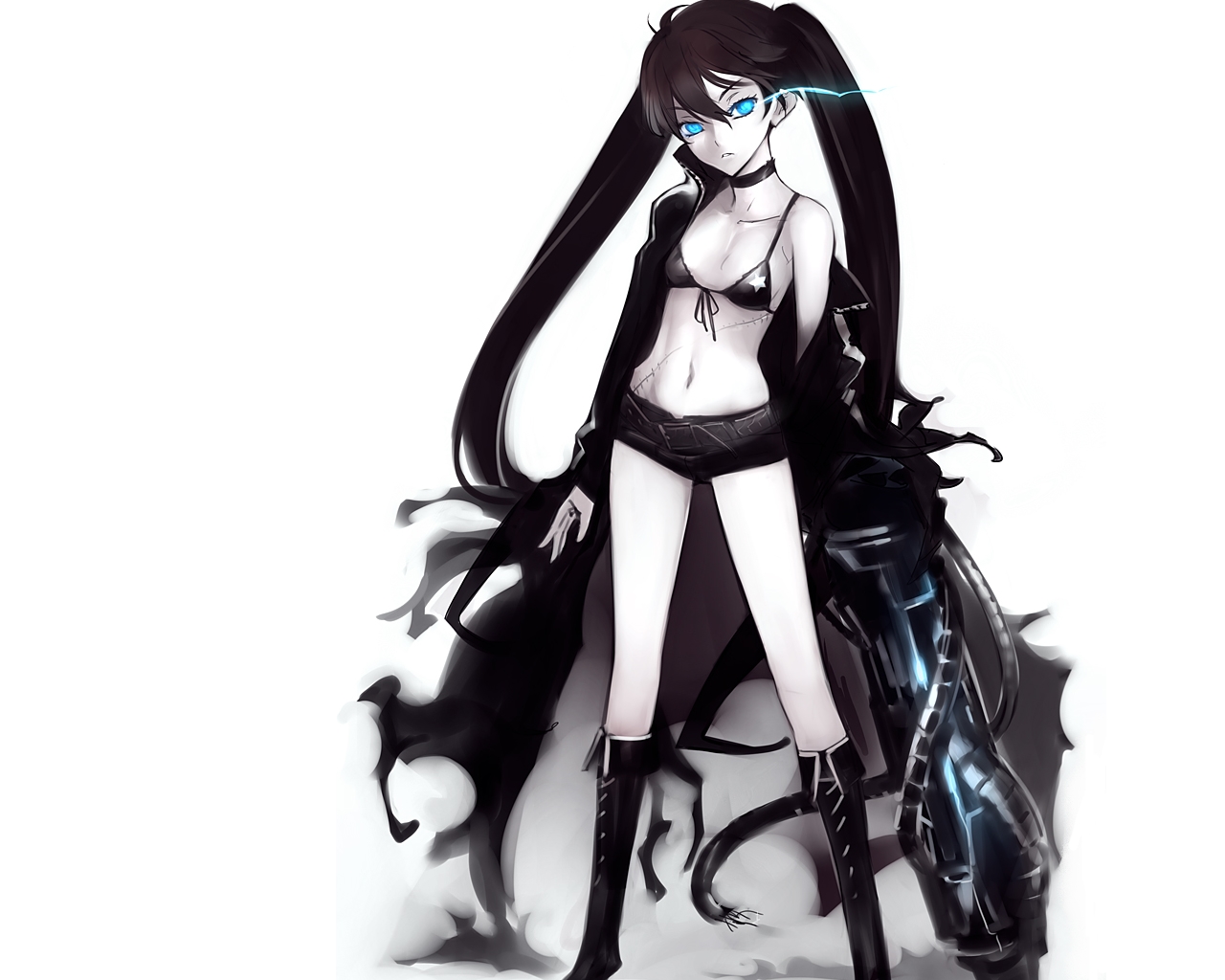 ¤ [ Mi Ficha: Dark Miku Izumi ] ¤ Konachan.com%20-%2059322%20black_rock_shooter%20black_rock_shooter_%28character%29%20nishieda%20white