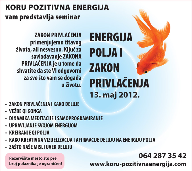 Seminar ENERGIJA POLJA I ZAKON PRIVLACENJA  Privlacenje_10-04