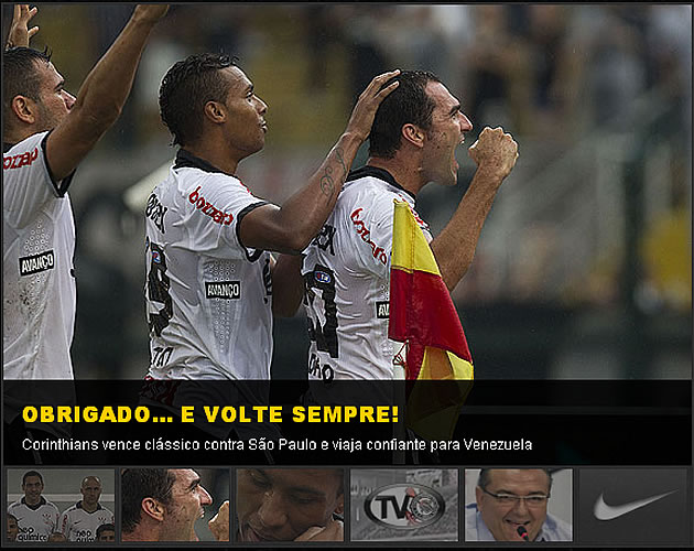 Após mais uma vitória, site oficial do Timão ironiza rival [+Fregues bom sempre volta][+Django][+Forest][+Jhony][+Perikito] Corinthians