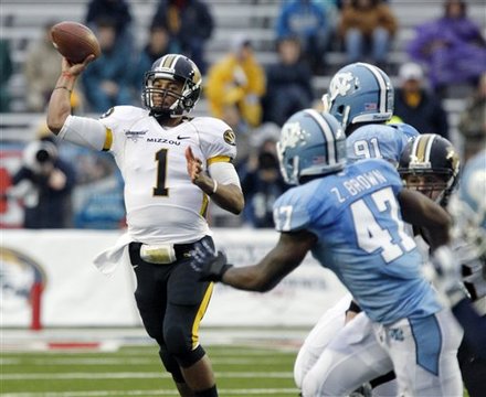 Missouri rolls past UNC in Independence Bowl, 41-24 Ap-201112261751642855379