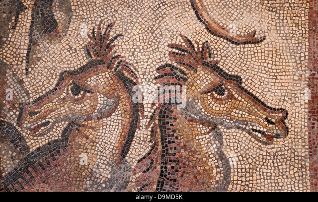 Mozaik - Page 9 Roman-mosaic-fragment-of-two-horses-part-of-an-original-of-the-triumph-d9md5k