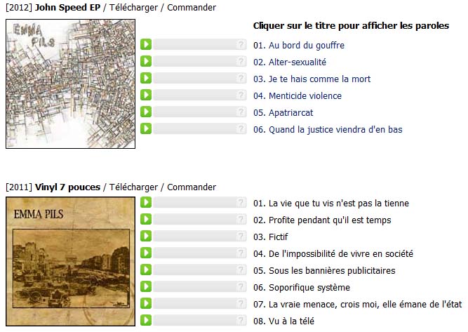 [Emma Pils] John Speed EP - Punk Hardcore Libertaire Site