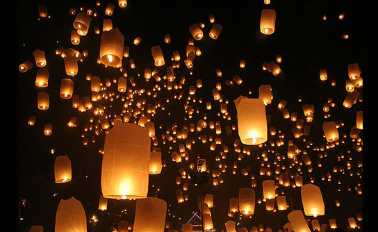 iemos linksmybs pas Bizarriuk :) Sky-lanterns