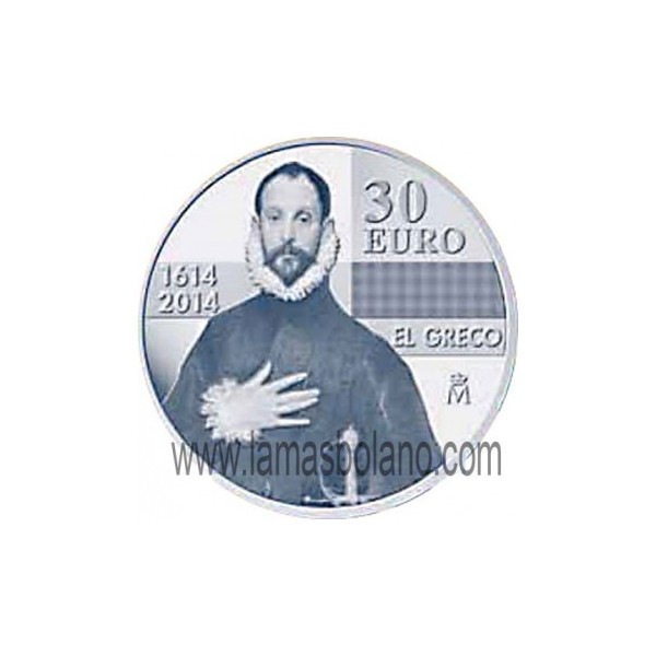 MONEDA ESPAÑA 2014 - IV CENTENARIO DE EL GRECO - 30 EUROS PLATA Moneda-espana-2014-iv-centenario-de-el-greco-30-euros-plata