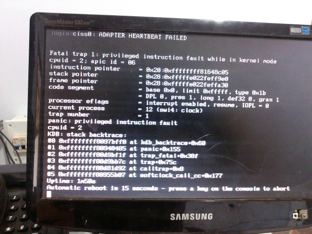 Erro no servidor HP PROLIANTE DL380G5 após THUNDER CACHE inIciar Tela-tc