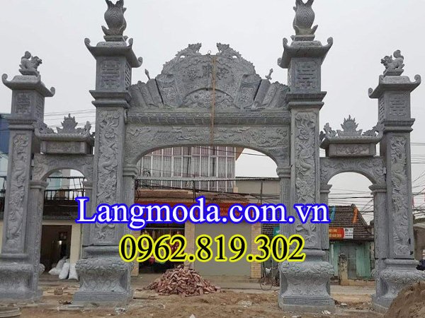 Sản phẩm cần bán: Cổng đá trong kiến trúc tâm linh đình chùa  Cong-da-03