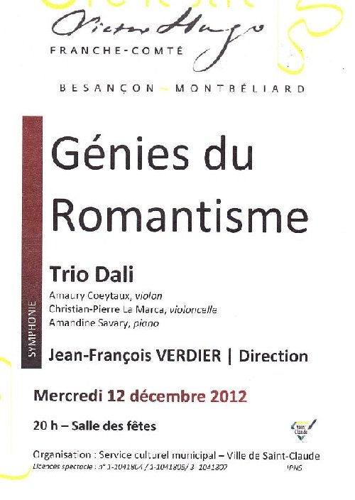 Concert du 12/12/12 - L'Orchestre Victor Hugo de Franche-Comté Prog1