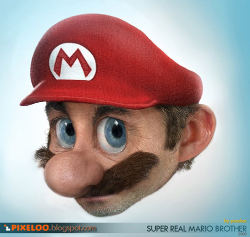 Pronto Homer? Ciao sono Mario Bros.. Real-mario