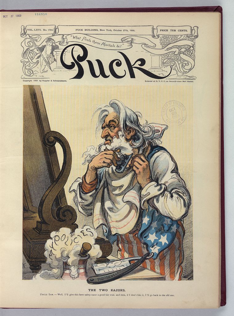 un rasage américain "cool attitude" vers 1880 ! 26421v