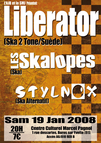 Les Skalopes : ska band and more from Paris... Flyer19012007