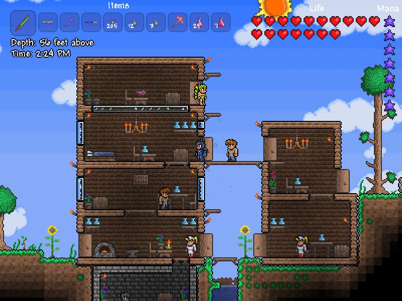 Terraria : un minecraft 2D qui n'est pas un minecraft - La chronique des trucs !   Terraria-screenshot-1