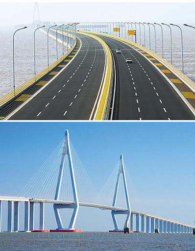 Jembatan terpanjang di dunia Hanzhou-bay-bridge
