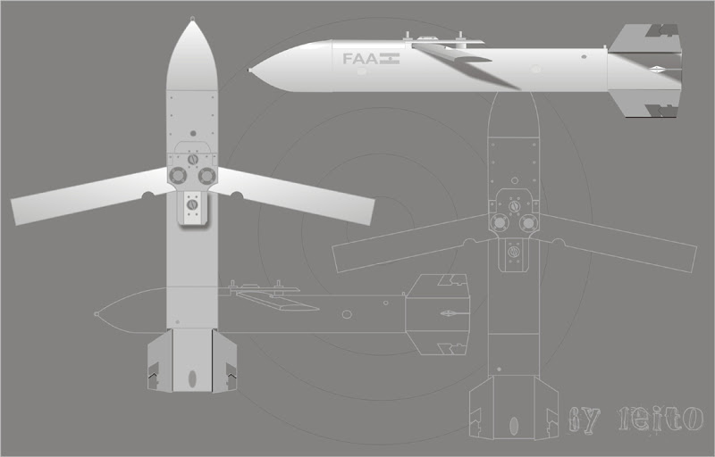 Primeras pruebas de la bomba inteligente brasileña  DardoII-plano