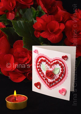 اشغال ورقيـة بشرائط الورق Valentine-candle