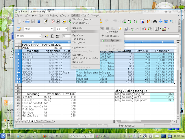 Hướng dẫn trích lọc bằng Avanced Filter Calc7