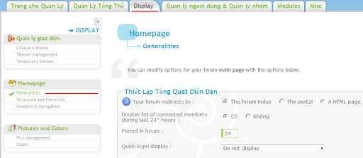 5. Các Thông Số Cơ Bản Của Diễn Đàn Display_Homepage_Generalities