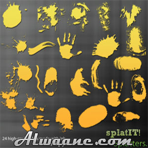 مكتبه جديده من فرش الفوتوشوب 2011  SplatIT%20Splatter%20brushes_223