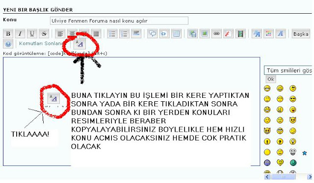 Ulviye Fenmen Foruma nasıl konu açılır NASIL RESIM EKLENIR ONEMLI LUTFEN OKUYUN 1
