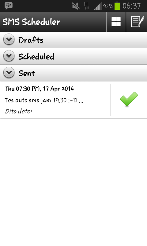 SMS Scheduler Aplikasi Pengirim SMS Otomatis Terjadwal Screenshot_2014-04-19-06-37-10