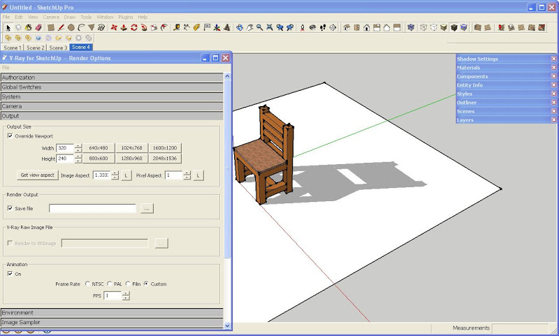 Tut hướng dẫn tự động render nhiều cảnh trong Vray4SU! Optionveray