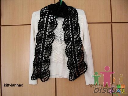 موسوعة كوفيات الكروشية (crochet scarfs ) بالباترون Cachecol%20preto