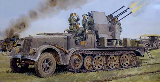 WW2 German Army - Art and Poster / Uniforms SdKfz7_1%202cm%20Flakvierling%2038