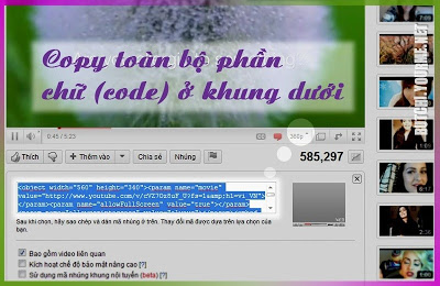 Cách post clip từ YouTube lên forum 3