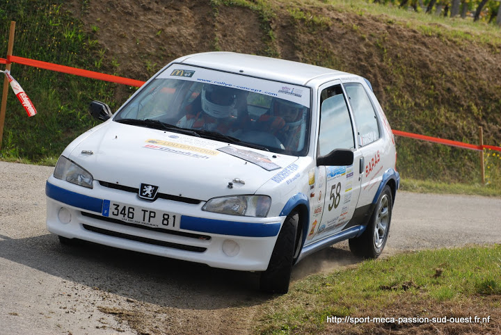 Romain FAVREAU / Damien AUGUSTIN - 106 S16 A6 Rallye%20du%20Chasselas%202010%20115