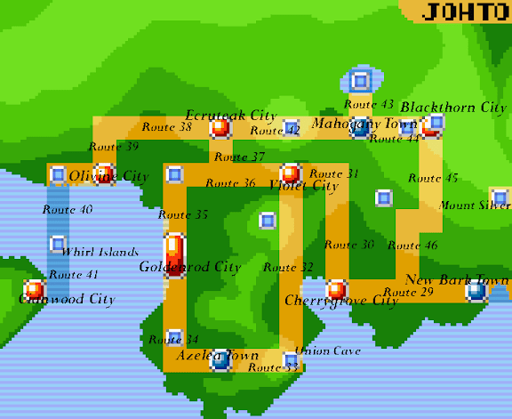 Mapa de Johto Johtomap